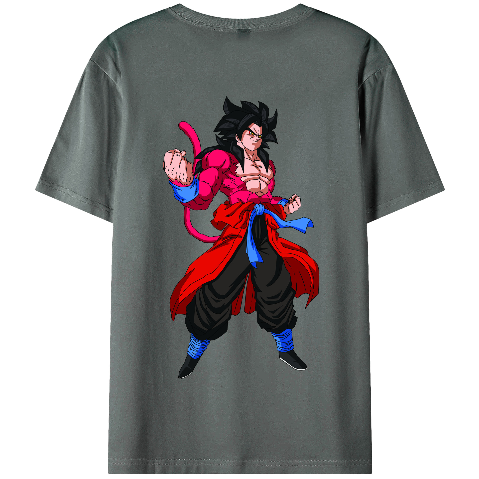 （画像用） ドラゴンボール 孫悟空（そん ごくう）Son Goku カカロット DRAGON BALL Kakarotto 綿100％半袖Tシャツ（背面プリント）